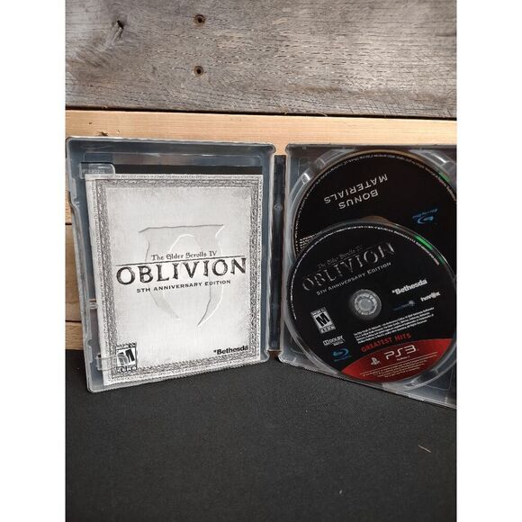 The Elder Scrolls IV Oblivion (5th Anniversary Ed., PS3) Metal Case, No Map - Picture 2 of 2